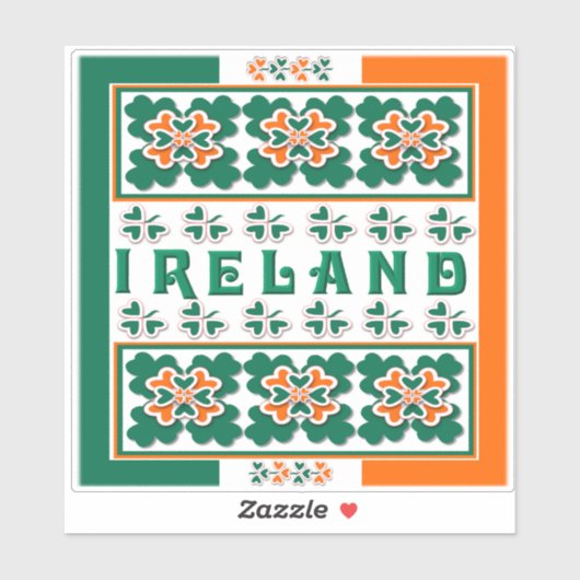 Ierland Contour Sticker (Vel)
