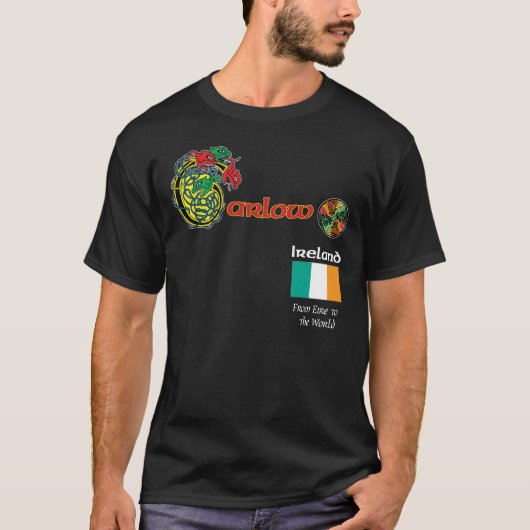 Ierland County Carlow Dark T Shirt (Voorkant)