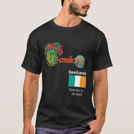 Ierland County Cork Dark T Shirt (Voorkant)