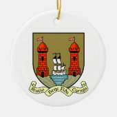Ierland County Cork Kerstversier Keramisch Ornament (Voorkant)