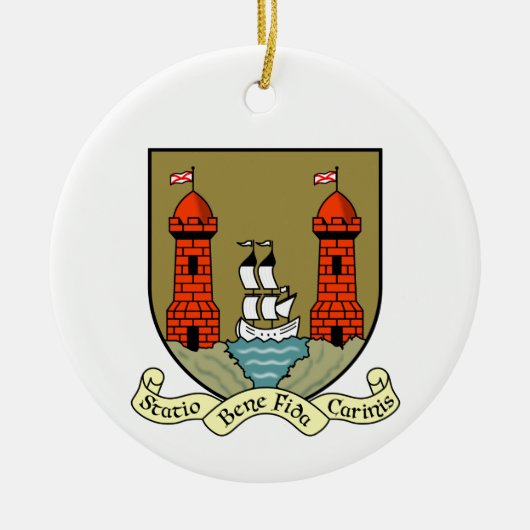 Ierland County Cork Kerstversier Keramisch Ornament (Voorkant)