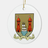 Ierland County Cork Kerstversier Keramisch Ornament (Links)