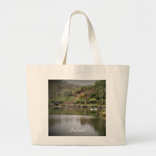 Ierland, County Cork, Lake, Swans, Photography Grote Tote Bag
