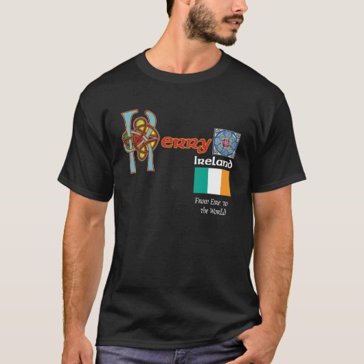 Ierland County Kerry Dark T Shirt (Voorkant)