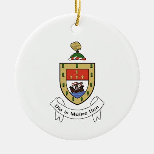 Ierland County Mayo Kerstversier Keramisch Ornament (Voorkant)