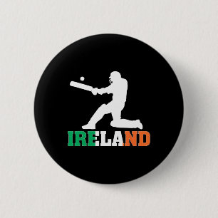 Ierland Cricket Fan Jersey 2025 Iers Cricket Ronde Button 5,7 Cm