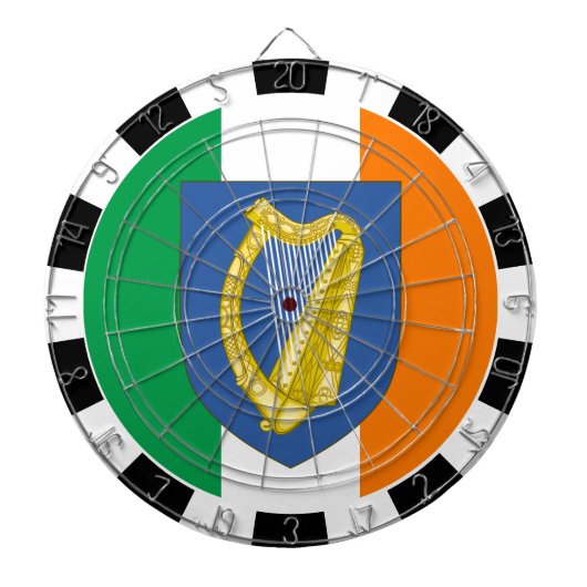 Ierland dartboard en Irish Flag darts / game board Dartbord (Voorkant)