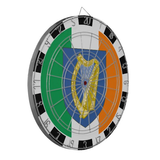 Ierland dartboard en Irish Flag darts / game board Dartbord (Voorkant Links)