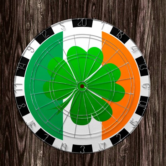 Ierland dartboard, Shamrock & Irish Flag game Dartbord