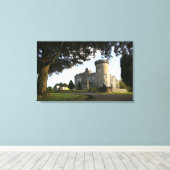 Ierland, de drumoland Castle-ingang. Canvas Afdruk (Insitu (Houten vloer))