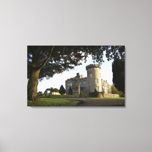 Ierland, de drumoland Castle-ingang. Canvas Afdruk (Voorkant)