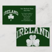 Ierland, de Klaver Varsity van de Stijl Grunge Visitekaartje (Voorkant / Achterkant)