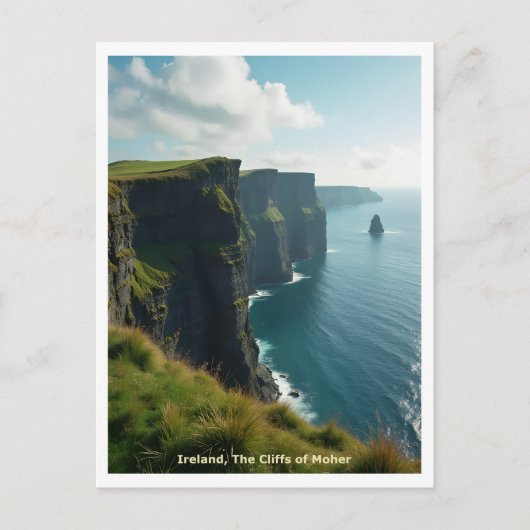 Ierland, De kliffen van Moher, Reisstijl Briefkaart (Voorkant)