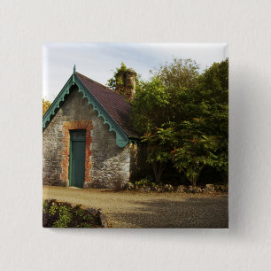 Ierland, de ommuurde tuin van Dromoland Castle Vierkante Button 5,1 Cm