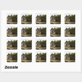 Ierland, de ommuurde tuin van Dromoland Castle Vierkante Sticker (Vel)
