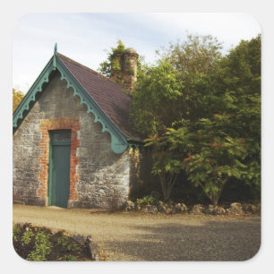 Ierland, de ommuurde tuin van Dromoland Castle Vierkante Sticker