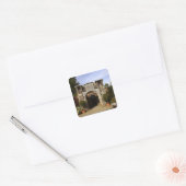 Ierland, de ommuurde tuin van Dromoland Castle Vierkante Sticker (Envelop)
