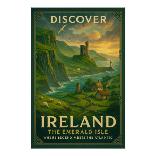 IERLAND — De Smaragdgroene Isle Perfect Poster