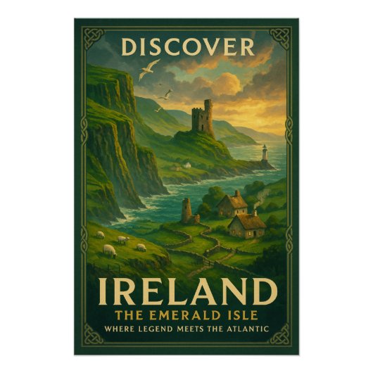 IERLAND — De Smaragdgroene Isle Perfect Poster (Voorkant)