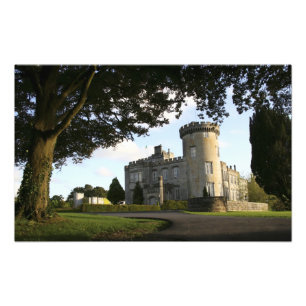 Ierland, de zij-ingang van Dromoland Castle. Foto Afdruk