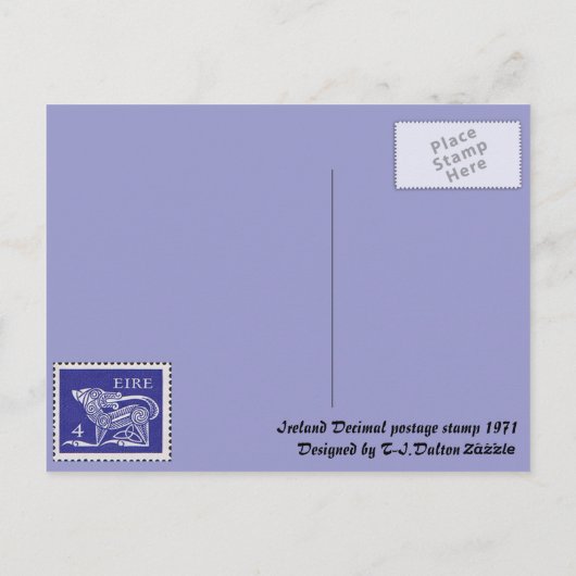 Ierland Decimal Postage stamp 1971 Briefkaart (Achterkant)