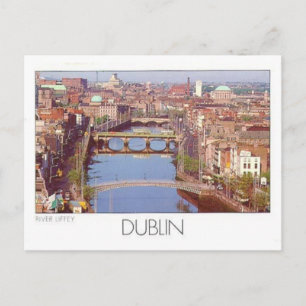 Ierland Dublin River Liffey (St.K.) Briefkaart