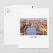 Ierland Dublin River Liffey (St.K.) Briefkaart (Voorkant / Achterkant)