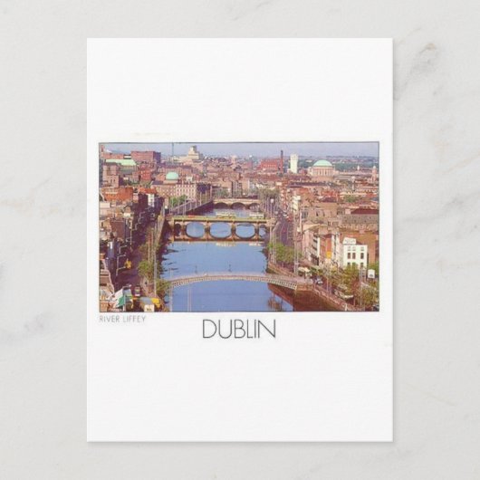 Ierland Dublin River Liffey (St.K.) Briefkaart (Voorkant)