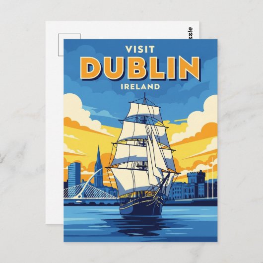 Ierland Dublin Tall Ship Briefkaart (Voorkant / Achterkant)