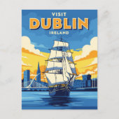 Ierland Dublin Tall Ship Briefkaart (Voorkant)