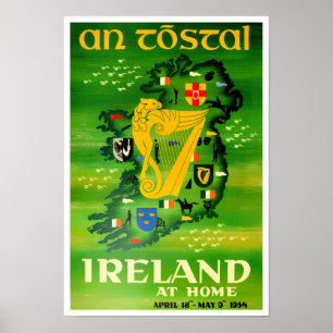 Ierland eerste reisbureau poster