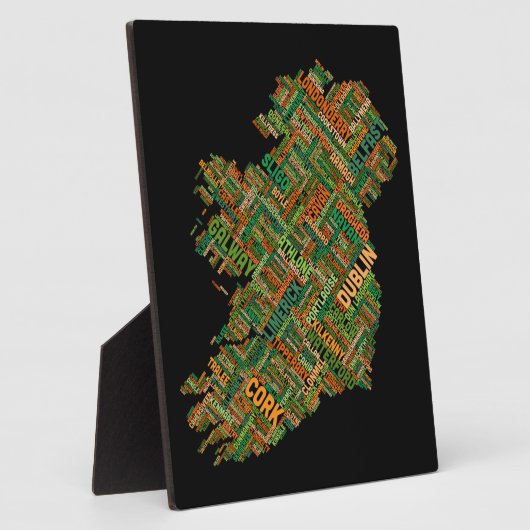 Ierland Eire City Text map Fotoplaat (Zijkant)