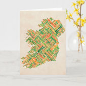 Ierland Eire City Text map Kaart (Gele Bloem)