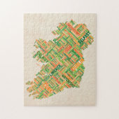 Ierland Eire City Text map Legpuzzel (Verticaal)