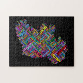 Ierland Eire City Text map Legpuzzel (Horizontaal)