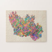 Ierland Eire City Text map Legpuzzel (Horizontaal)