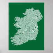 Ierland Eire City Text map Poster (Voorkant)