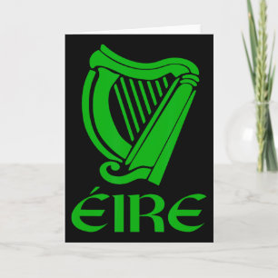 Ierland Eire Eireann Ierse trots Gaelische harp St Kaart