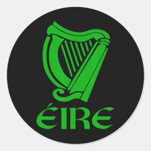 Ierland Eire Eireann Ierse trots Gaelische Harp St Ronde Sticker