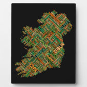 Ierland Eire Stad Text kaart Fotoplaat (Voorkant)