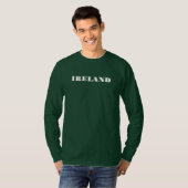 Ierland Elegance: gepersonaliseerde lange mouw gro T-shirt (Voorkant volledig)
