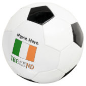 Ierland en de Ierse vlag met het Jouw naam Voetbal (Drie kwart)