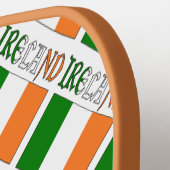 Ierland en de Ierse vlag met Jouw naam Pickleball Paddle (Links Detail)