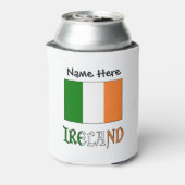 Ierland en de Ierse vlag op maat Blikjeskoeler (Blikje Achterkant)