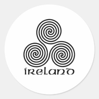 Ierland en de Triple Spiral Ronde Sticker