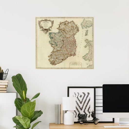Ierland en Engeland Poster (Thuiskantoor)