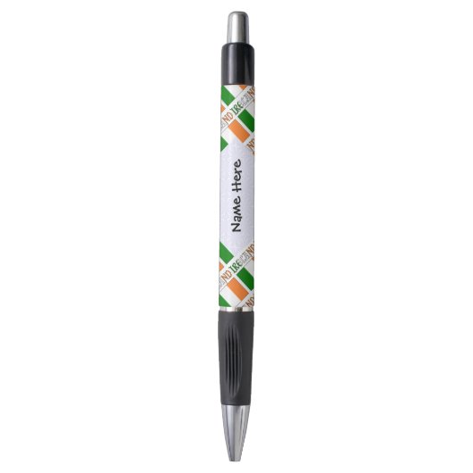 Ierland en gepersonaliseerde Ierse vlag  Pen (Voorkant Verticaal)