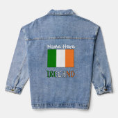 Ierland en Ierse vlag Black Personalisatie Denim Jacket (Achterkant)