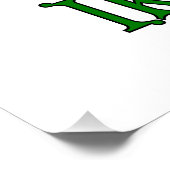 Ierland en Ierse vlag met groene personalisatie Perfect Poster (Hoek)