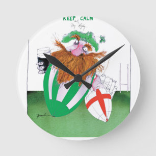ierland / engeland rugby ballen tony fernandes ronde klok
